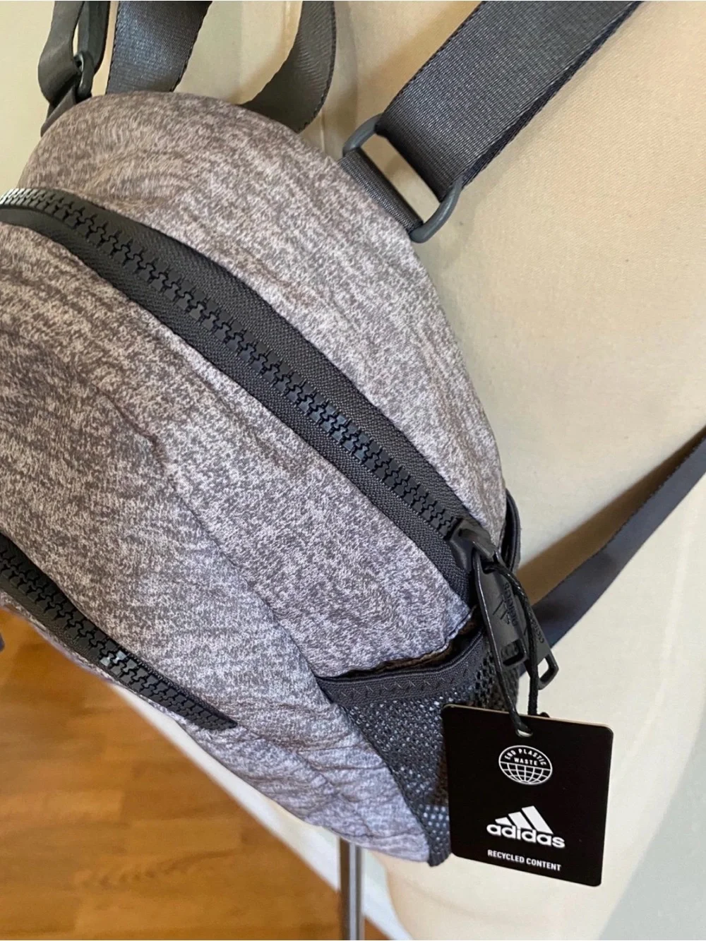 New mens womens adidas Heather Grey Compact Backpack